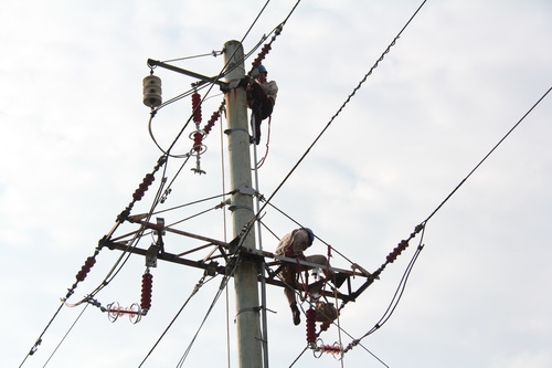 國(guó)網(wǎng)霞浦供電公司加裝線路避雷器，保障兩節(jié)期間電網(wǎng)可靠性